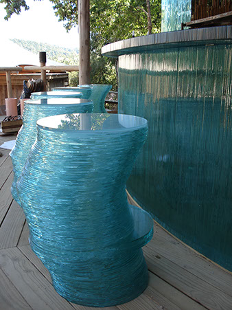 Glass Barstools,&nbsp; Soneva Kiri Resort, Koh Kood, Thailand